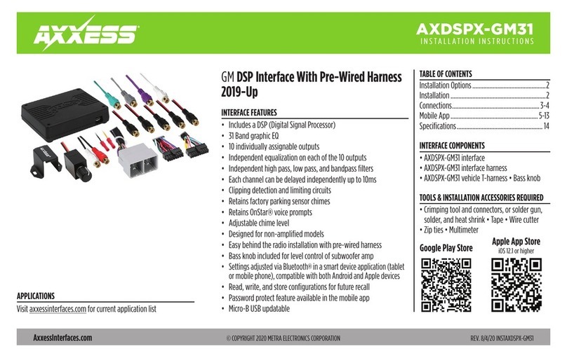 Axxess AXDSPX-GM31 User manual Axxess AXDSPX-GM31 User manual
