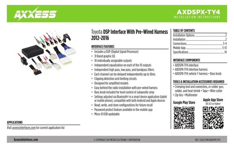 Axxess AXDSPX-TY4 User manual