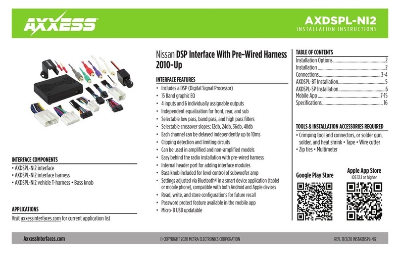 Axxess AXDSPL-NI2 User manual Axxess AXDSPL-NI2 User manual