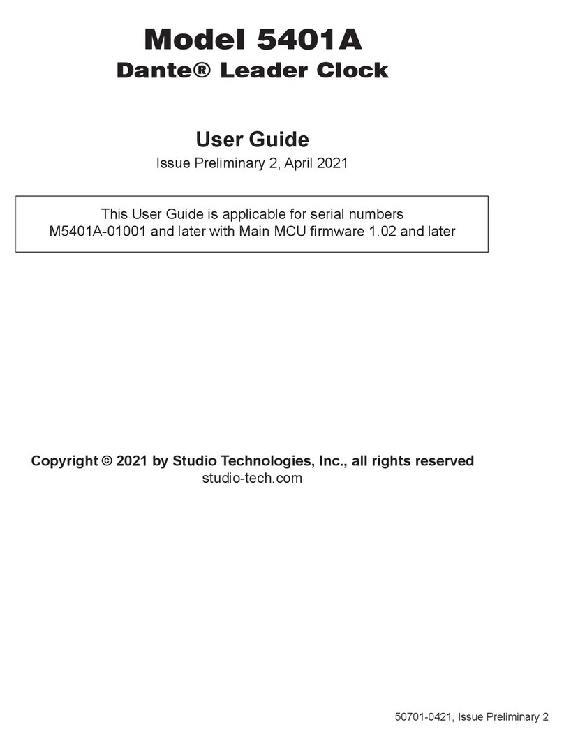 Studio Technologies 5401A User manual