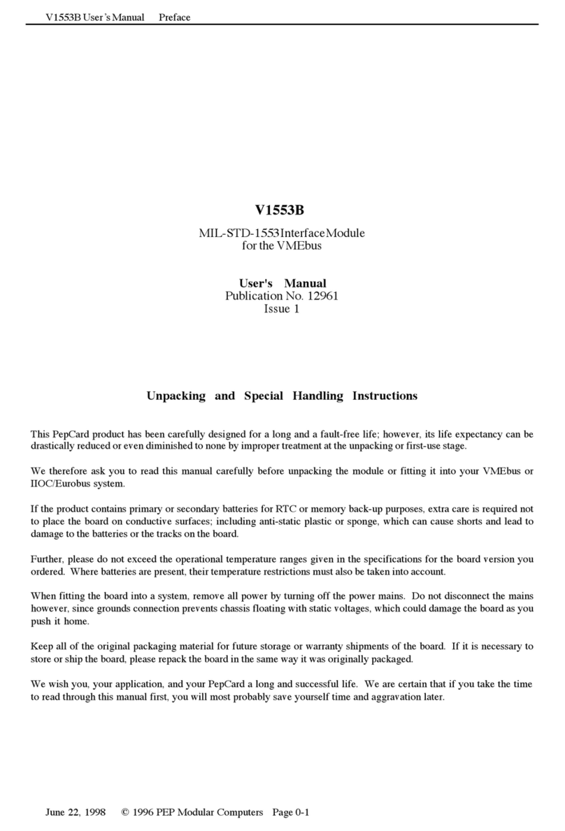 PEP Modular Computers V1553B user manual