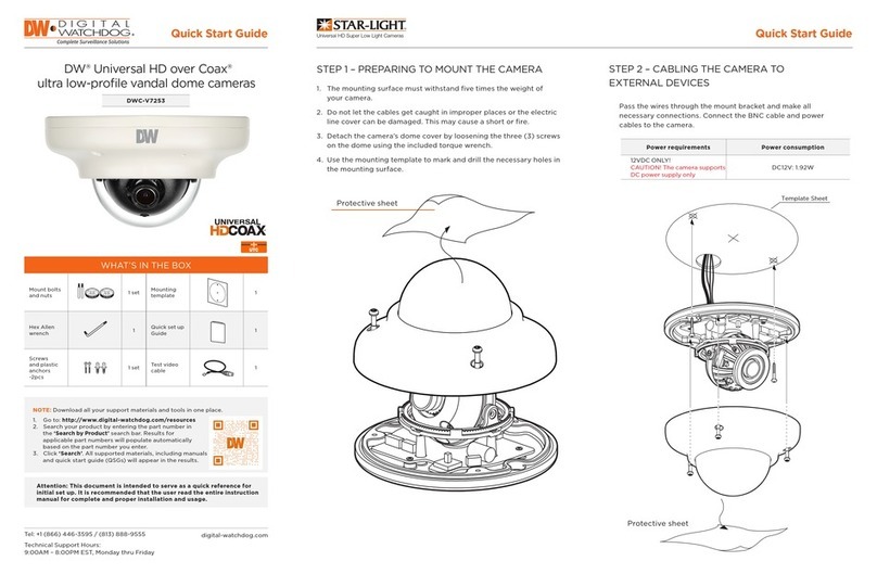 Digital Watchdog Star-Light DWC-V7253 User manual Digital Watchdog Star-Light DWC-V7253 User manual