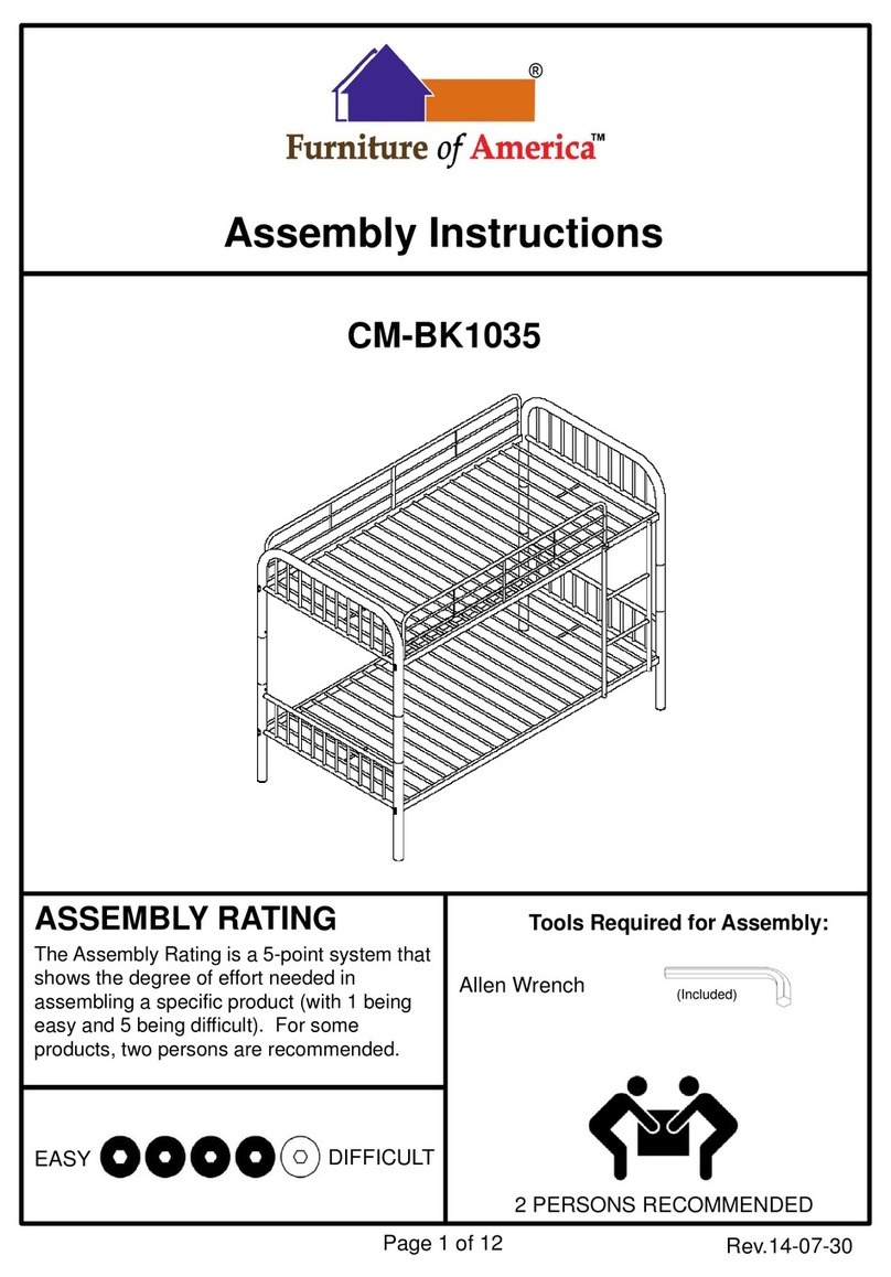 Furniture of America CM-BK1035 Assembly instructions