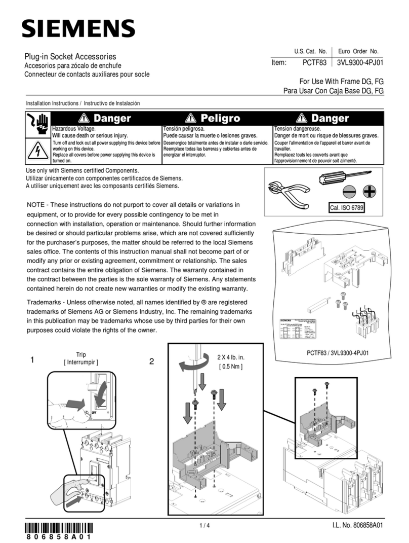 Siemens PCTF83 User manual