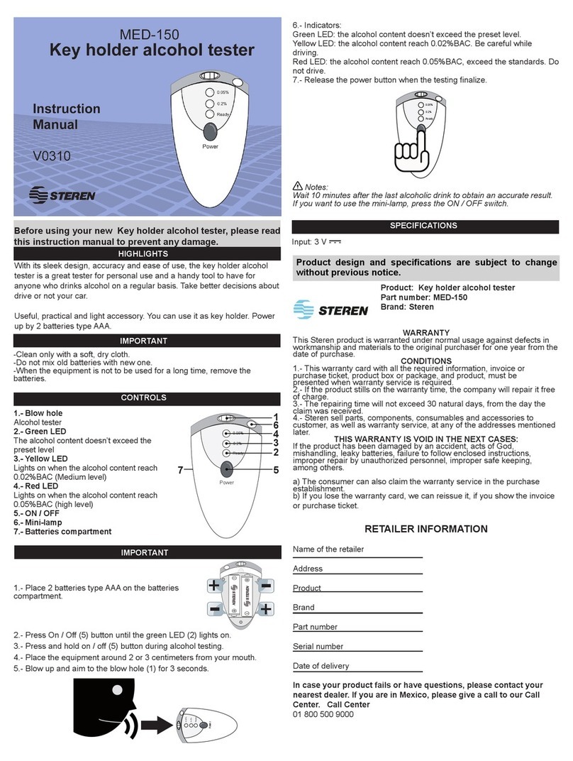 Steren MED-150 instruction manual