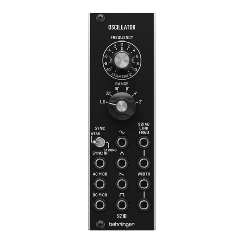 Behringer 921B OSCILLATOR quick start guide