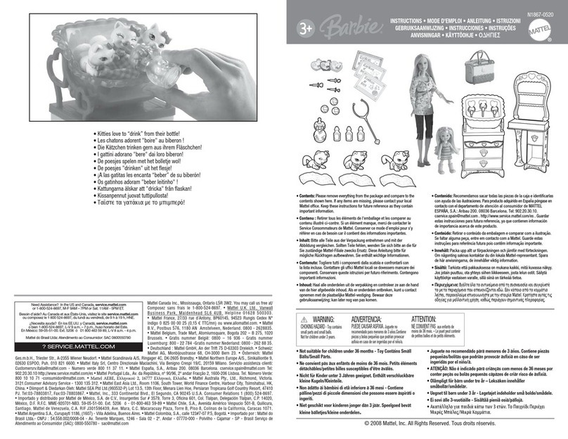 Mattel Barbie User manual Mattel Barbie User manual