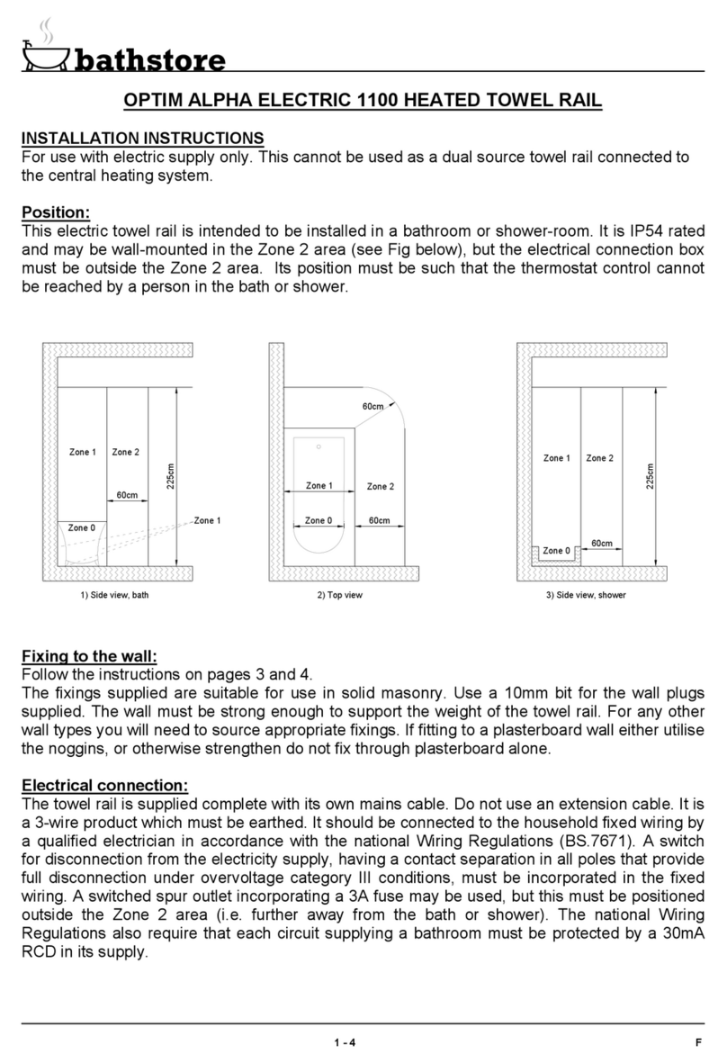 bathstore OPTIM ALPHA 1100 quick start guide