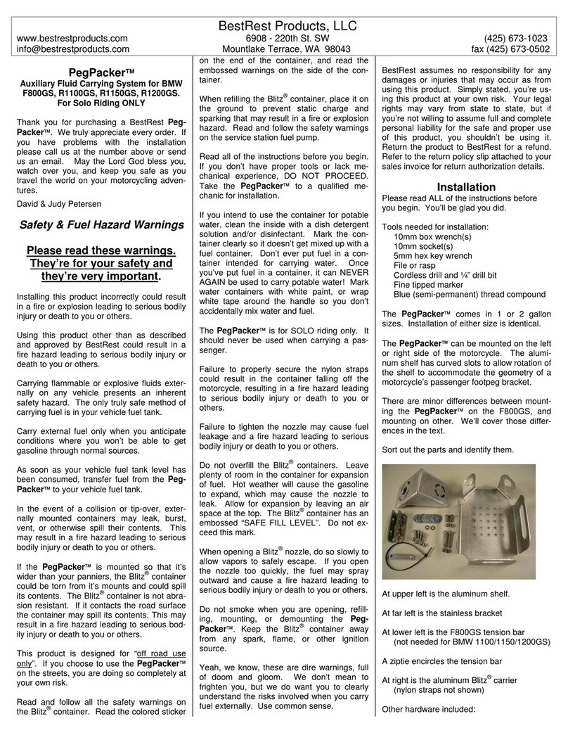 BestRest Products PegPacker quick start guide BestRest Products PegPacker quick start guide