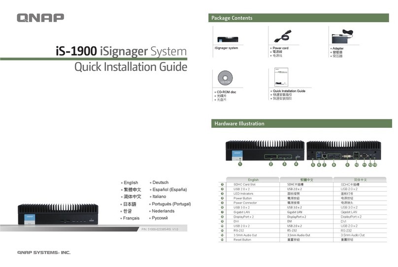 QNAP iSignager iS-1900 Quick installation guide