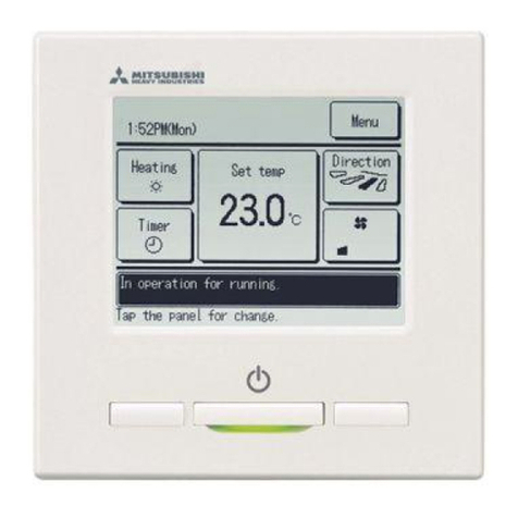 Mitsubishi Heavy Industries eco touch RC-EXC3 quick reference Mitsubishi Heavy Industries eco touch RC-EXC3 quick reference