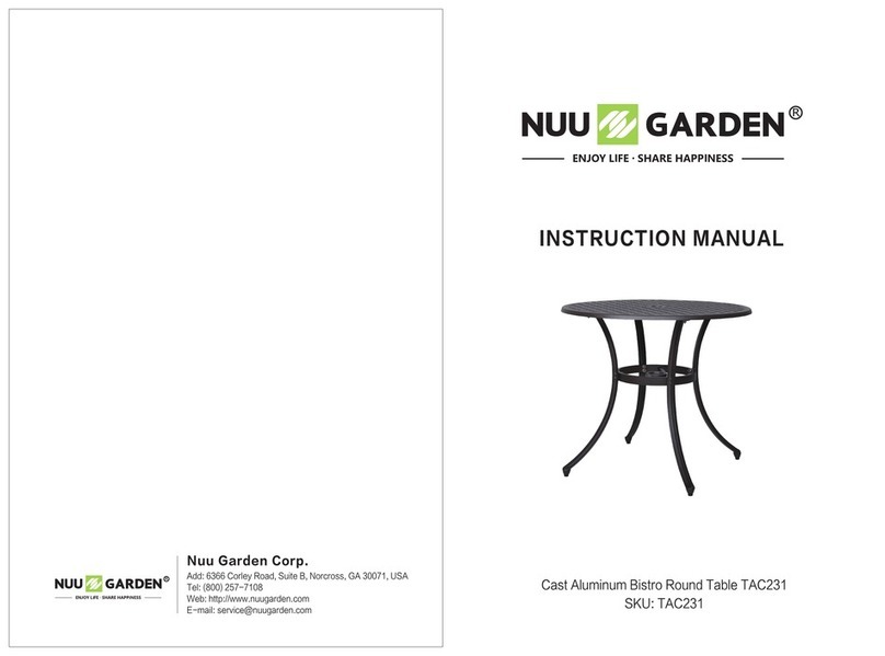 Nuu Garden TAC231 instruction manual Nuu Garden TAC231 instruction manual