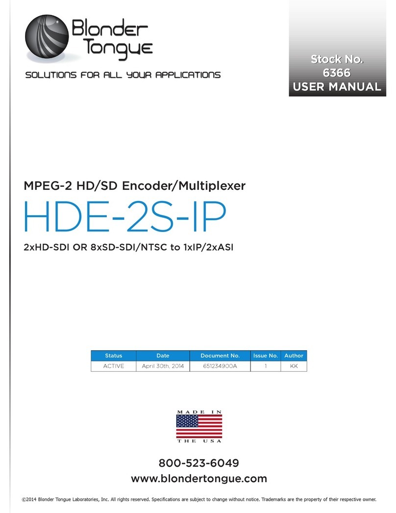 Blonder tongue HDE-2S-IP user manual
