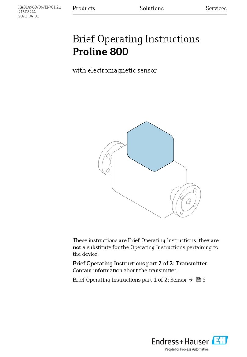 Endress+Hauser Proline 800 Technical specifications