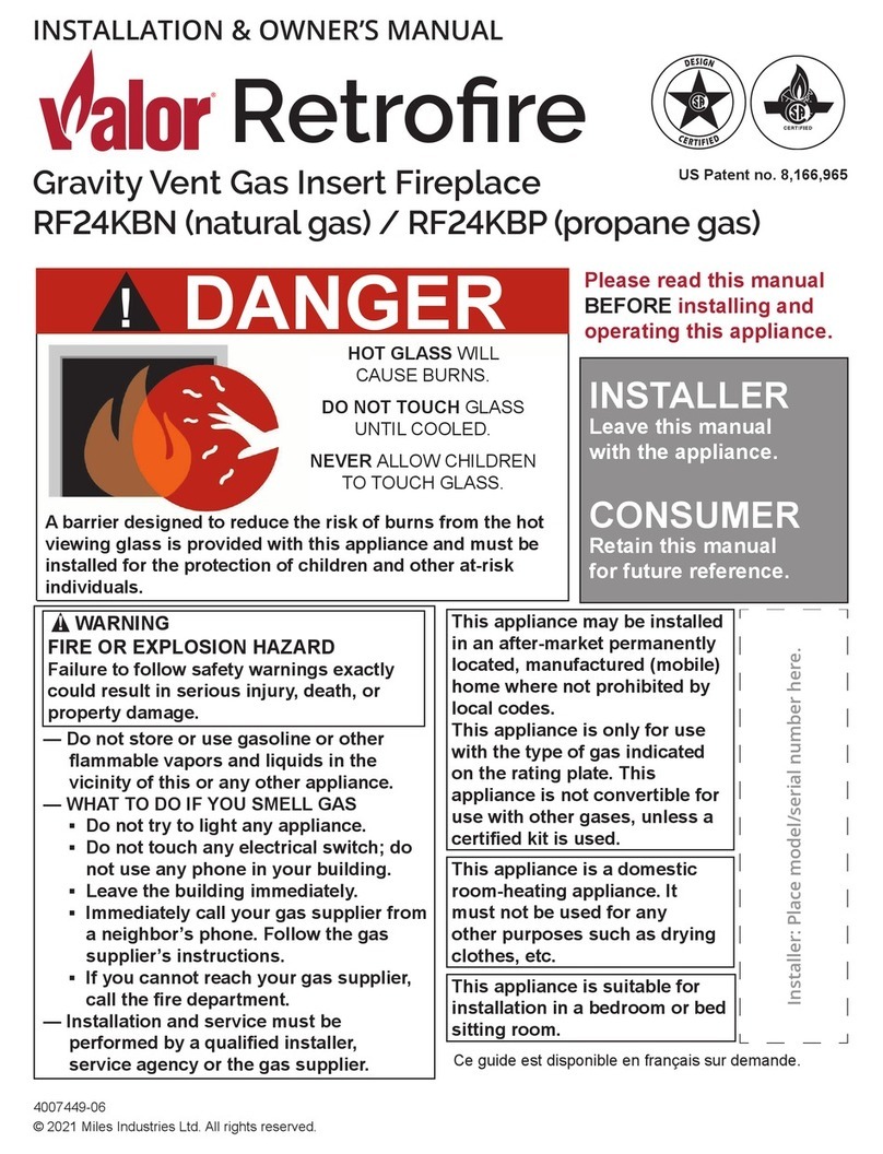 Valor Retrofire RF24KBN Operating instructions