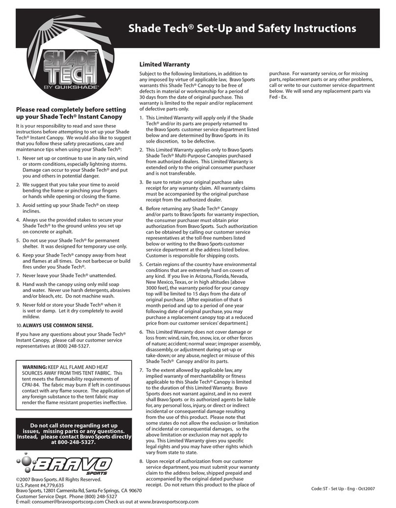 Quik Shade Shade Tech Installation instructions
