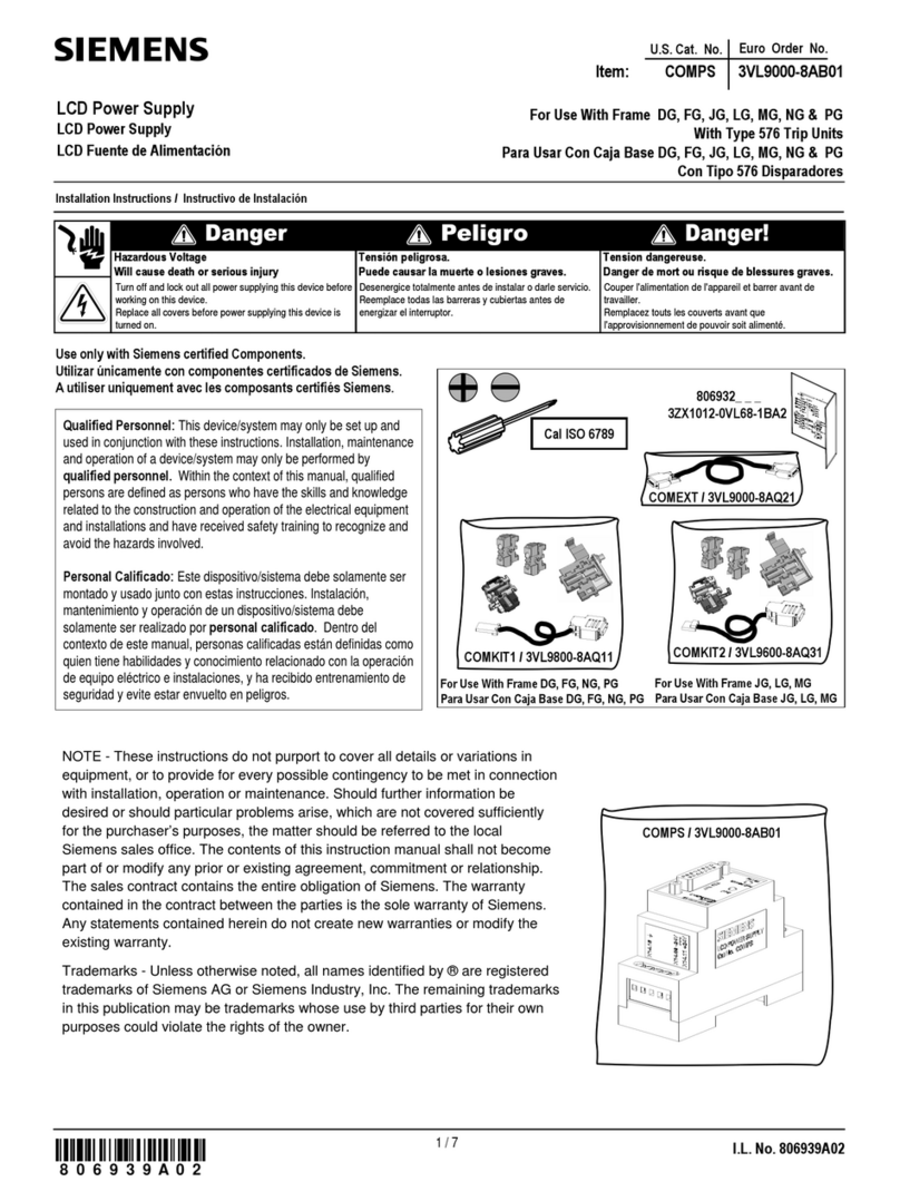 Siemens COMPS User manual Siemens COMPS User manual