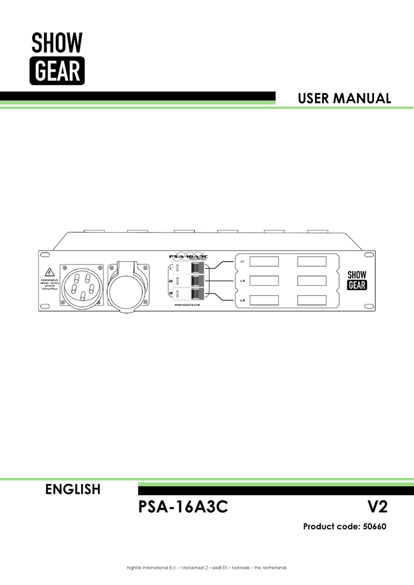 Showgear PSA-16A3C User manual Showgear PSA-16A3C User manual