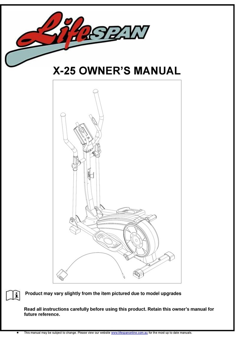Life Span X-25 User manual Life Span X-25 User manual