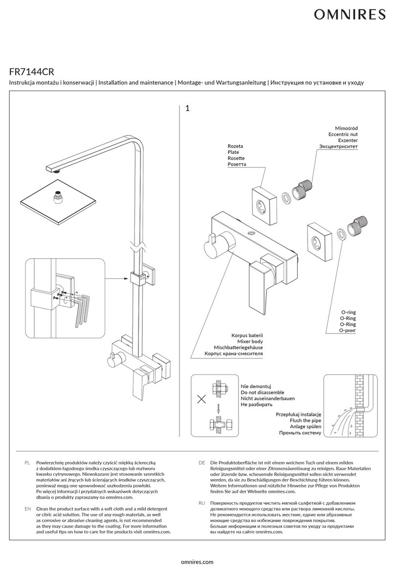 Omnires FR7144CR Installation and Maintenance