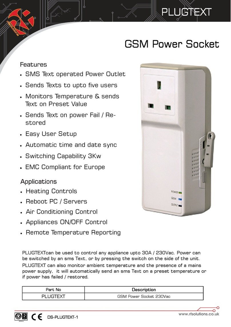RF SOLUTIONS PLUGTEXT quick start guide