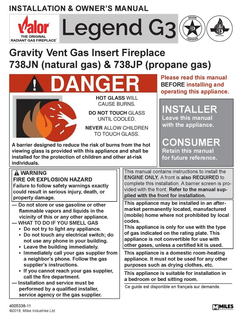 Valor 738JN Operating instructions