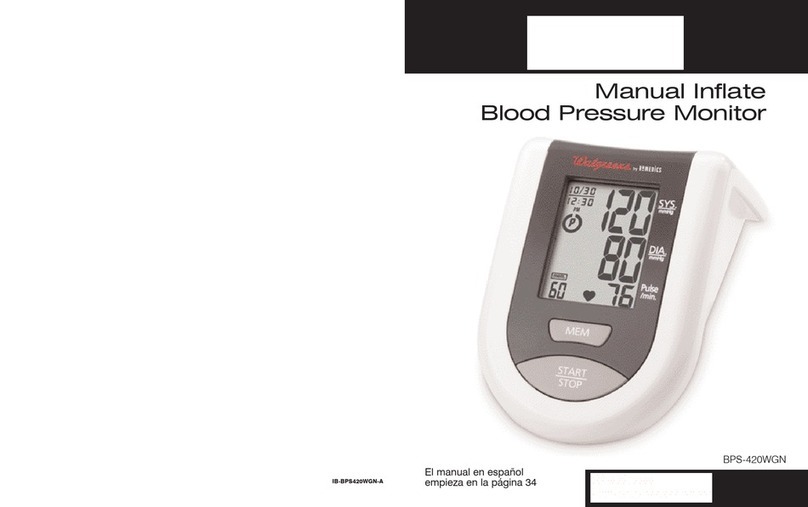 HoMedics Walgreens BPS-420WGN User manual