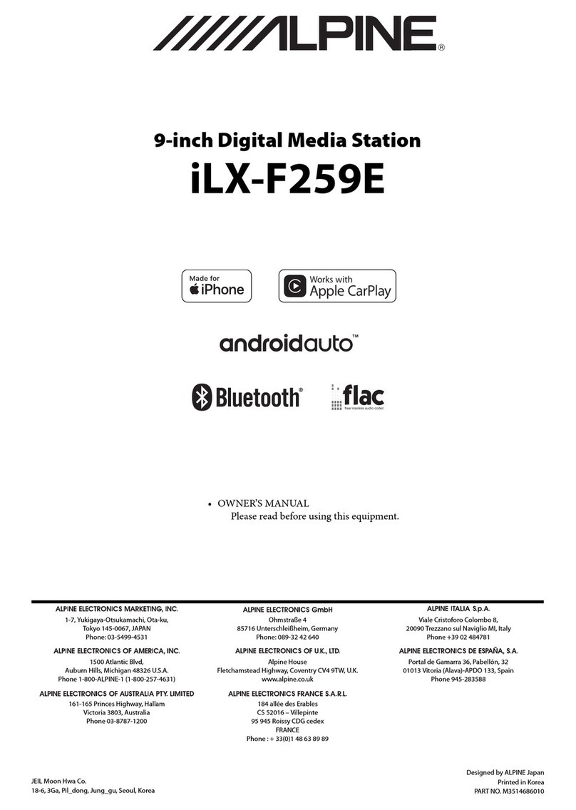 Alpine iLX-F259E User manual