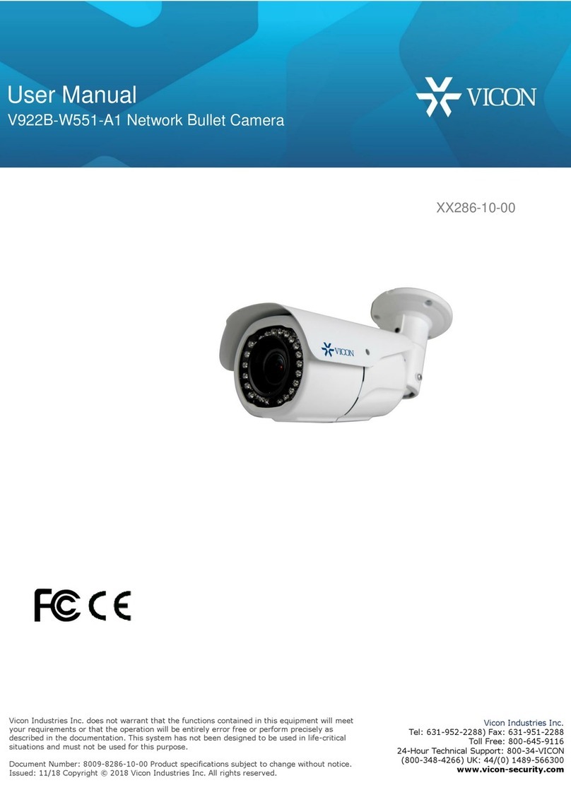 Vicon V922B-W551-A1 User manual