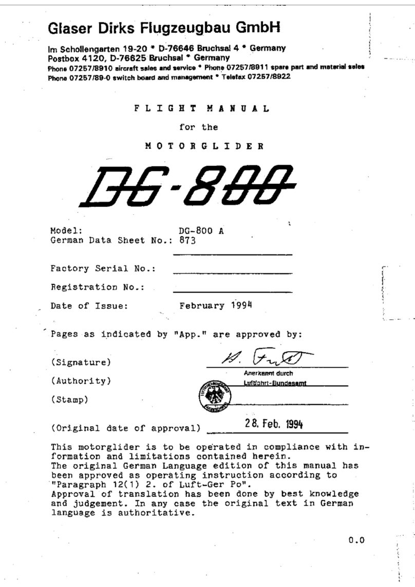 Glaser-Dirks DG-800 A Flight manual
