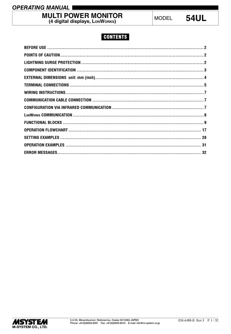 M-system 54UL operating manual