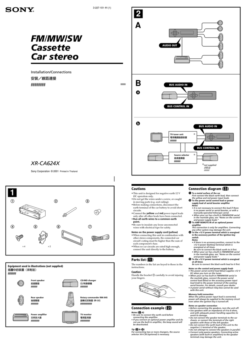 Sony XR-CA624X Product guide