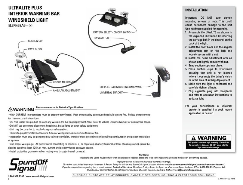 Soundoff Signal ULTRALITE PLUS User manual Soundoff Signal ULTRALITE PLUS User manual