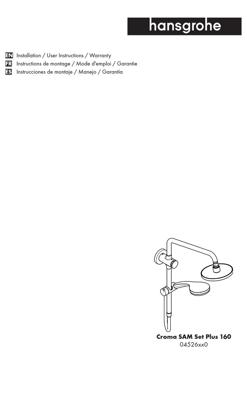Hans Grohe Croma SAM Set Plus 160 045260 Series Instruction Manual Hans Grohe Croma SAM Set Plus 160 045260 Series Instruction Manual
