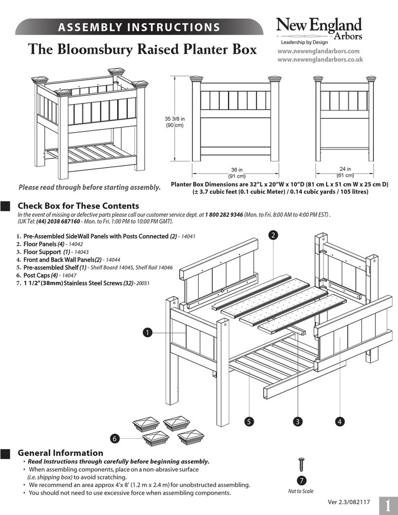 New England Arbors Bloomsbury User manual
