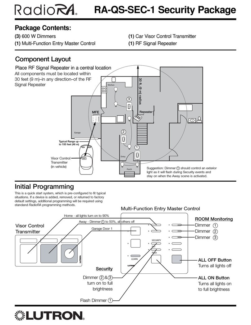 Lutron Electronics radioRA RA-QS-SEC-1 manual