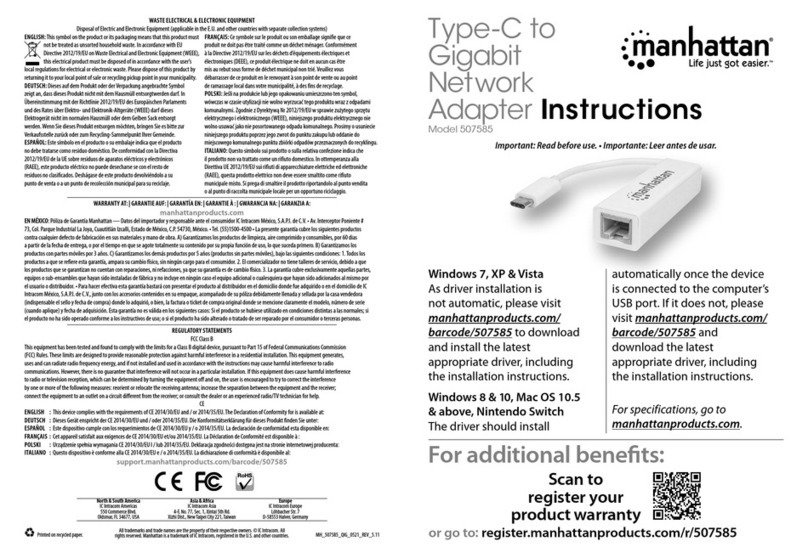 Manhattan 507585 instructions