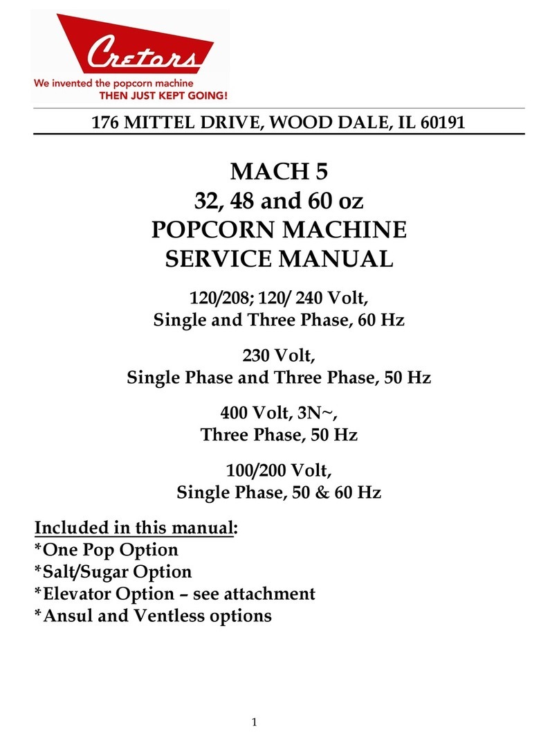 Cretors MACH 5 M532 Series User manual Cretors MACH 5 M532 Series User manual