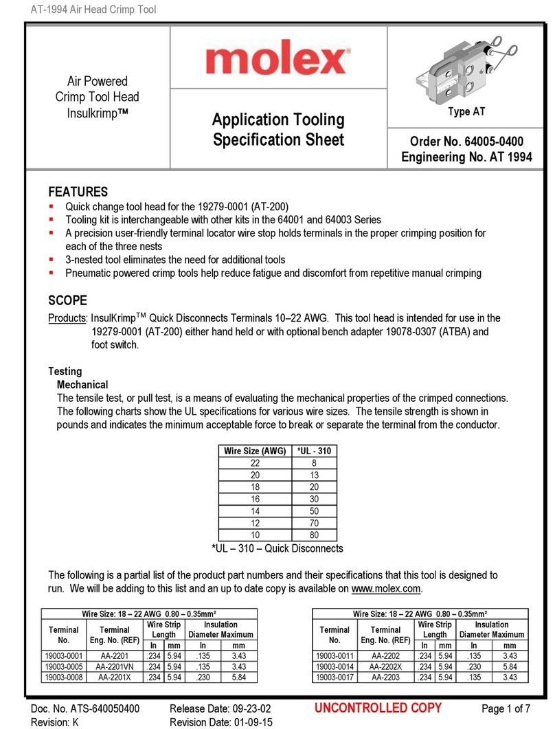 molex 64005-0400 Specification sheet