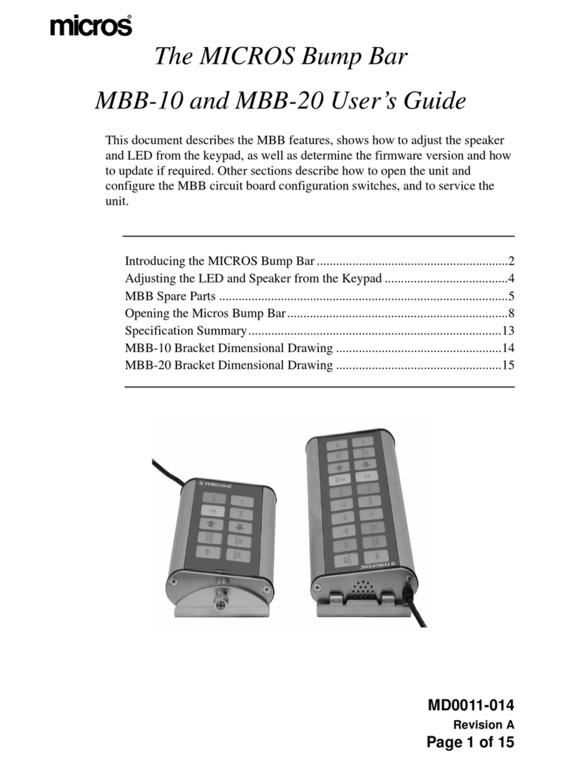Micros MBB-10 user guide