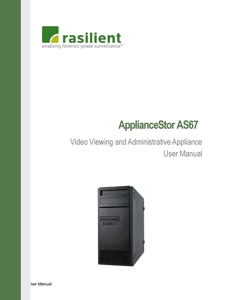 Rasilient ApplianceStor AS67 user manual