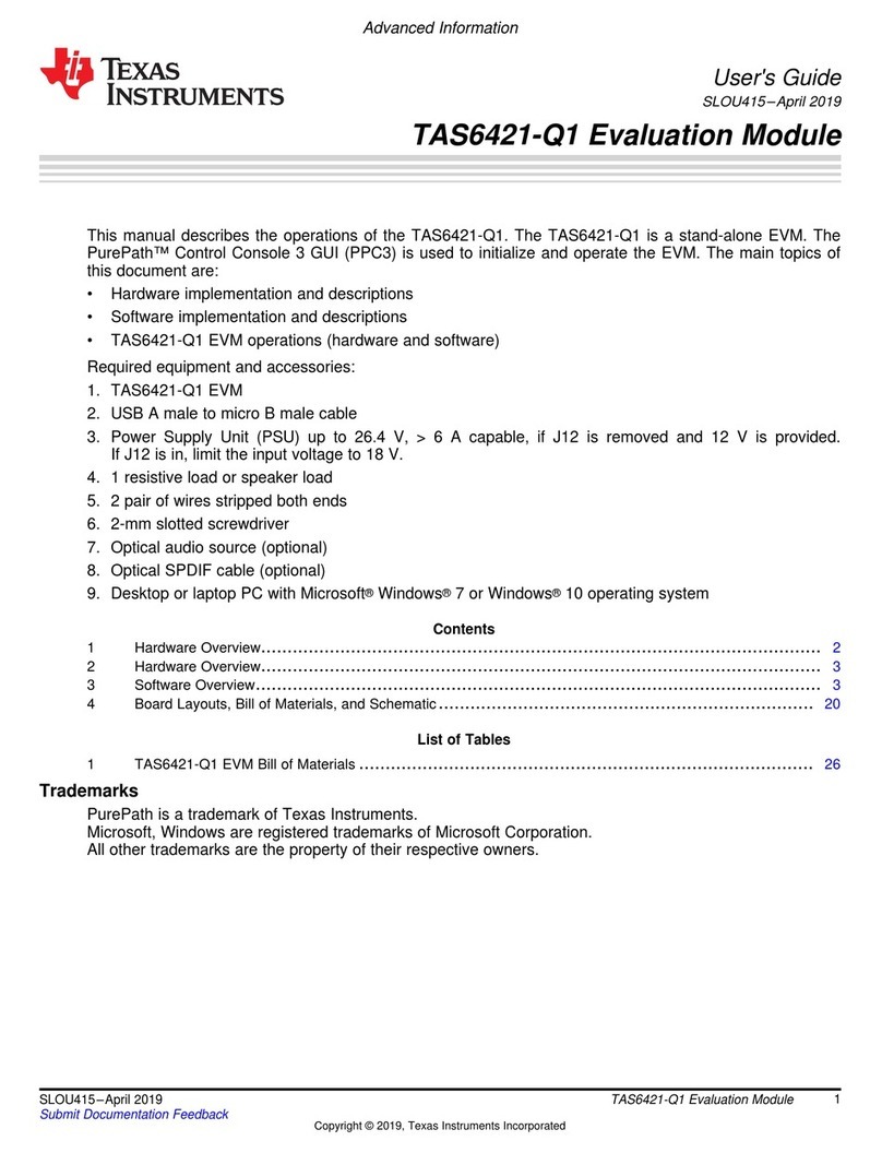 Texas Instruments TAS6421-Q1 EVM user guide