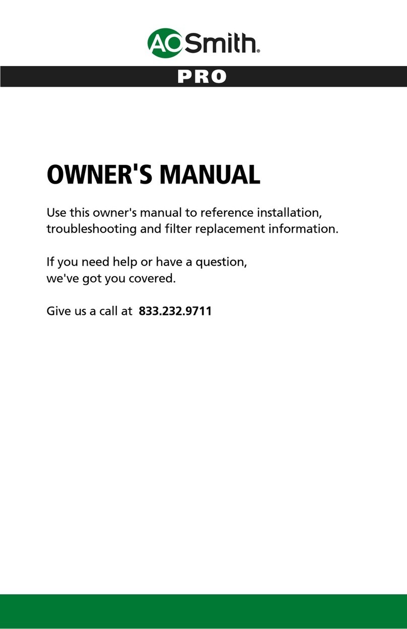 A.O. Smith Pro AOW-4000 User manual