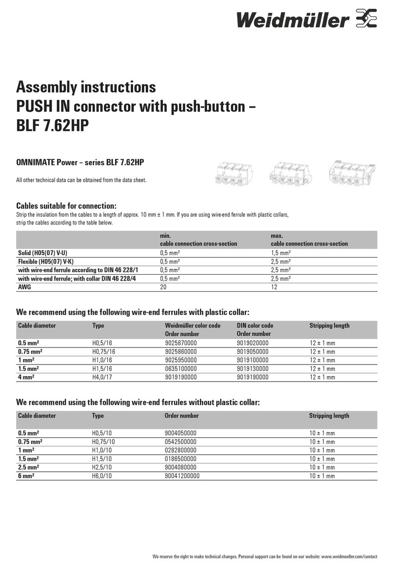 Weidmüller BLF 7.62HP Series Assembly instructions