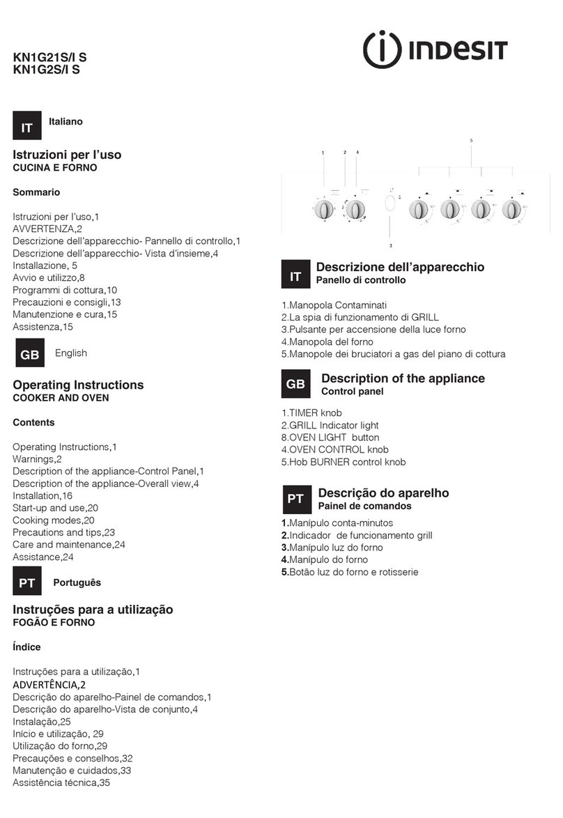 Indesit KN1G21S/I S operating instructions