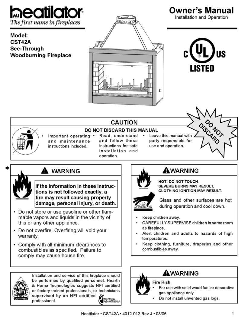 Heatilator CST42A User manual Heatilator CST42A User manual
