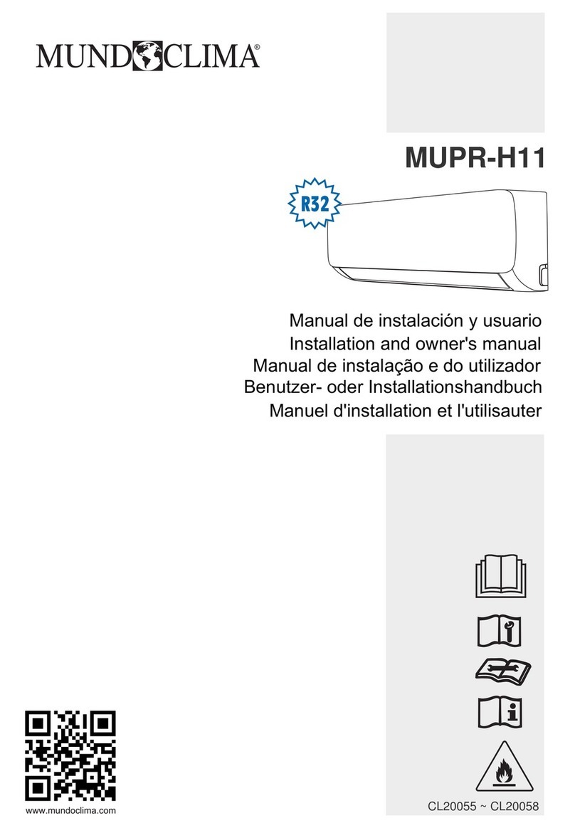 mundoclima MUPR-09-H11 Installation instructions