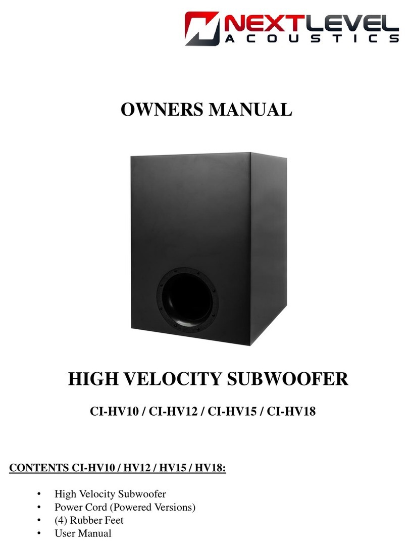 Next Level CI-HV10 User manual