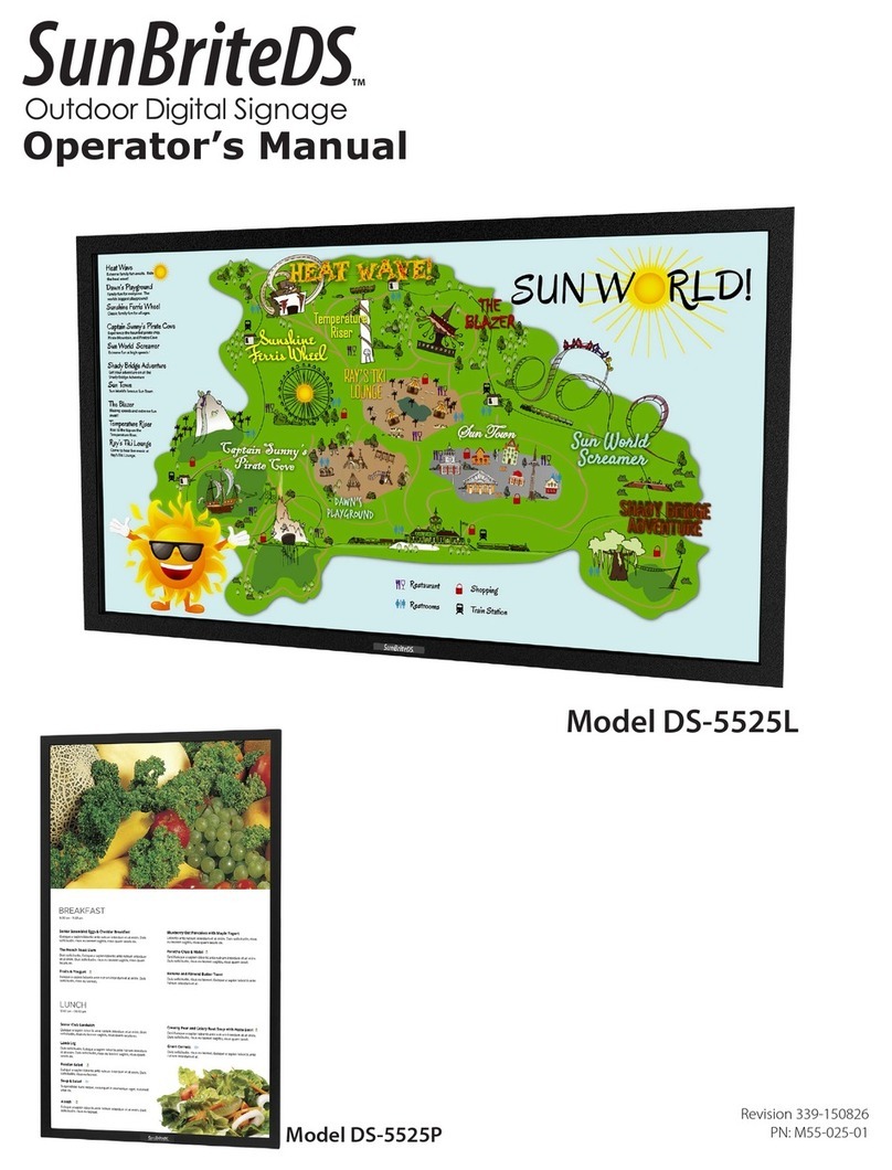 SunBriteTV DS-5525L Operator's manual