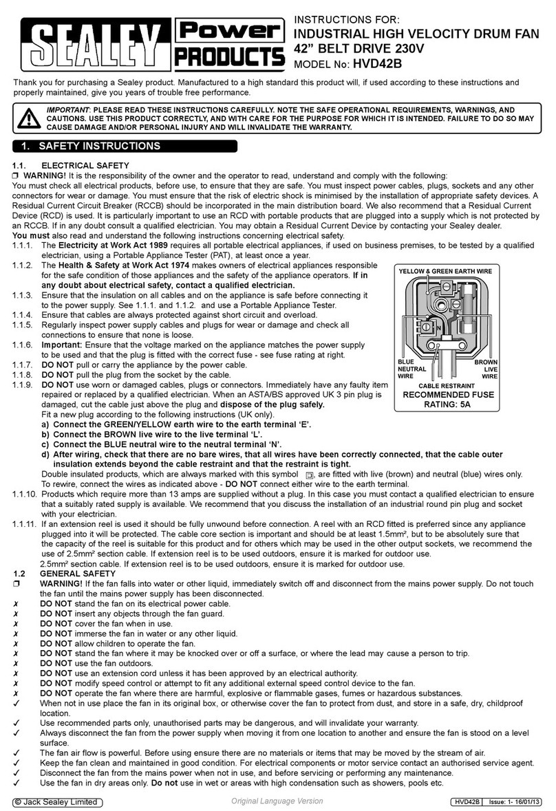 Sealey HVD42B User manual
